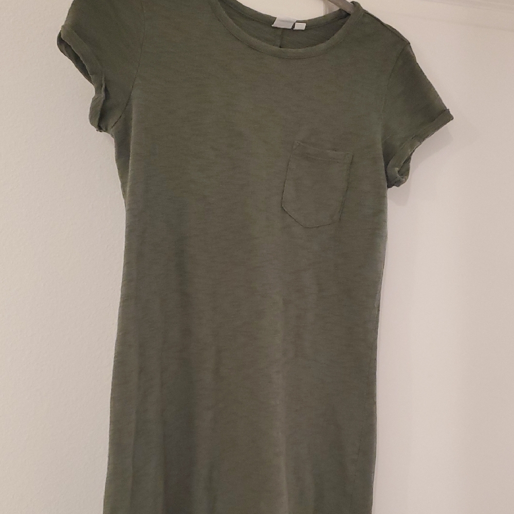 GAP Olive Green T-Shirt Dress